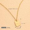 Star Square Pendant Necklace - Fashionable, Non-fading Clavicle Chain with a Chic, Luxurious Design