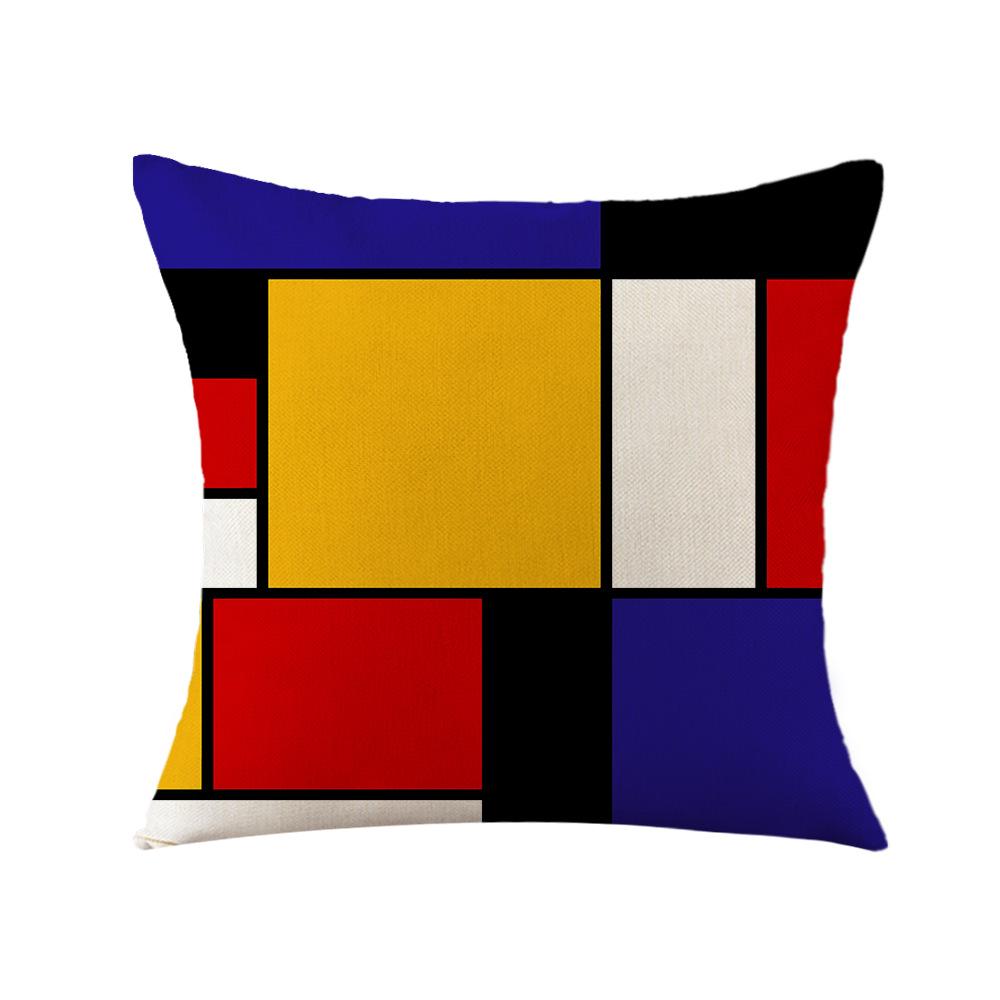 Geometrischer roter Kissenbezug Büro Kissen Sofa Kissen Bettseite Rückenlehne Kissenbezug