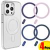4/1 Stück Magnetischer Metallring Geeignet für Apple Magsafe Kabelloses Laden Starker Magnet Ultra-dünne Eisenblech-Aufkleber für iPhone