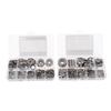 80/105/180/360/580Pcs M2-M12 Stainless Steel Flat Washers Set Industrial Repair Lock And Flat Washer Assortment Kit With Box