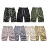 Knee Length Shorts Elastic Waist Sports Straight Cool Streetwear Men Clothes