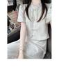 New Chinese National Style Improved White Cheongsam Dress Women's Summer New Small Skirt Two-piece Suit