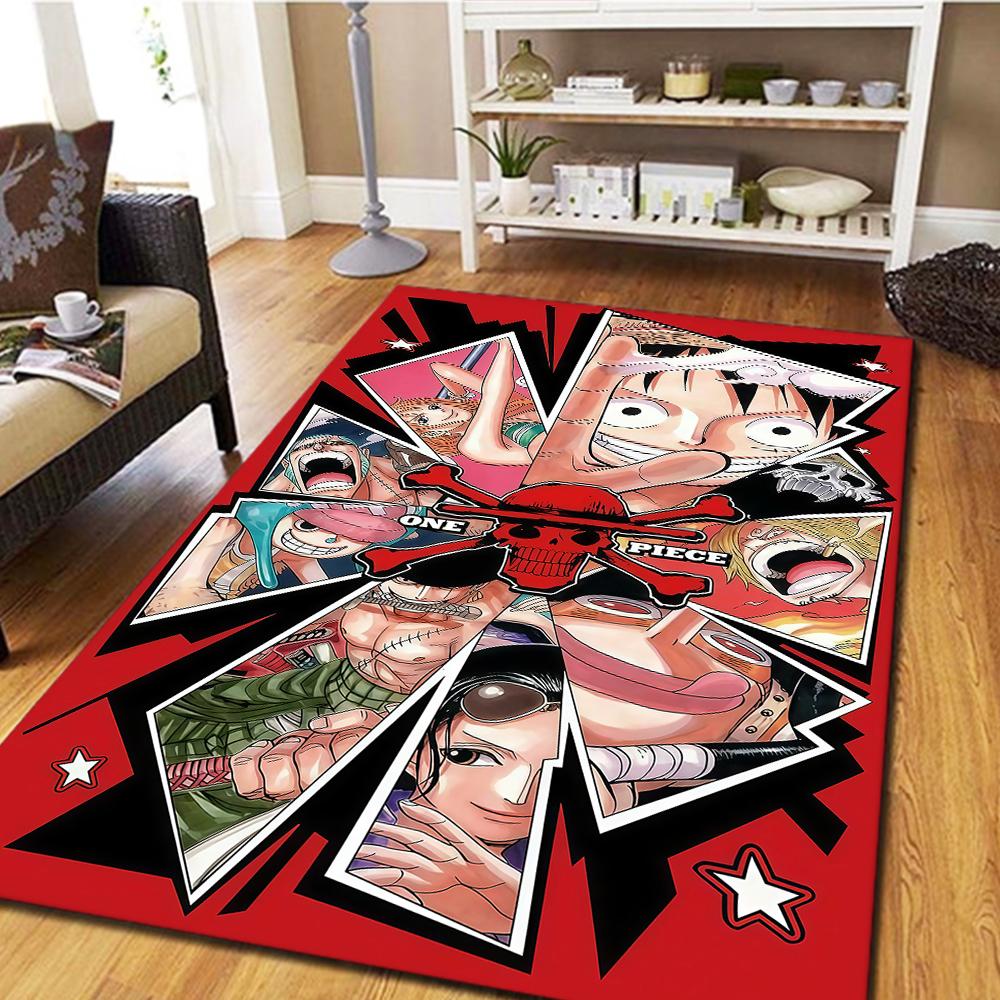 One Piece Monkey D. Luffy Carpet for Living Room Bedroom, Home Decor Movie Mat Cool Play Floor Mat -HE109