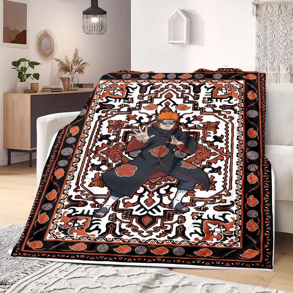 Naruto Anime Print Blanket Warm  Comfortable Flannel Blanket Suitable for Bedrooms, Sofas, Beds, Chairs, Picnics, Travel
