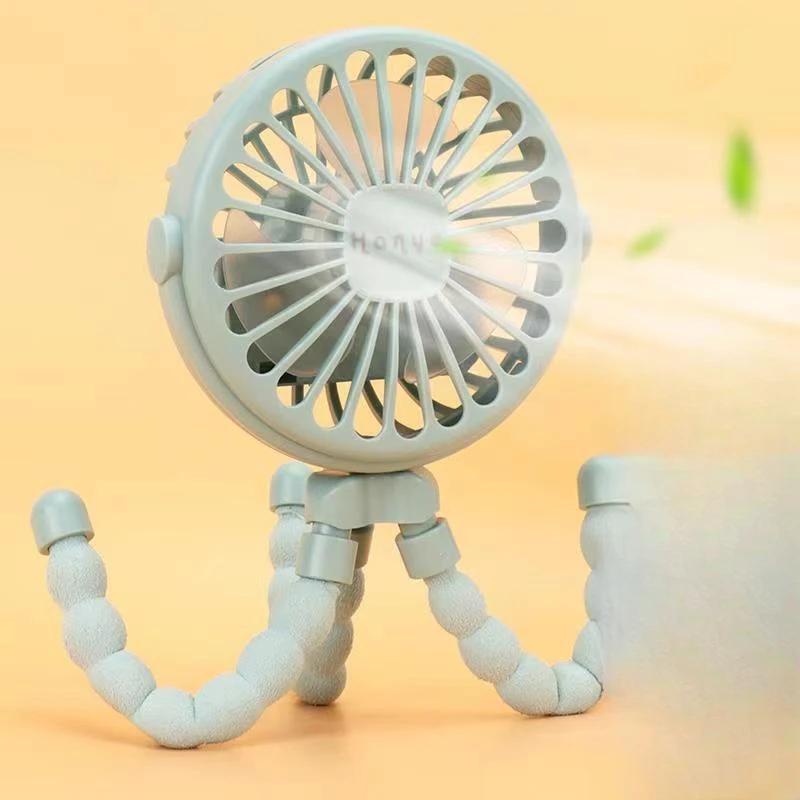 Camping Fan Portable Rechargeable Clip-on Handheld Cart Household Use Trolley 3 Speeds Electric Mini Powerful Merchandises Home