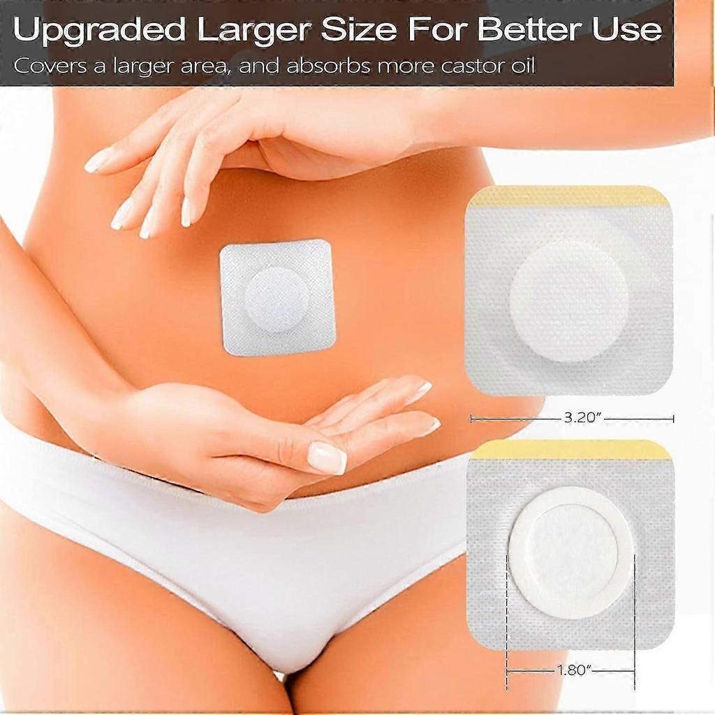 2025 Latest Model  12Pcs Hypoallergenic Castor Oil Pack Wrap for Belly Button,