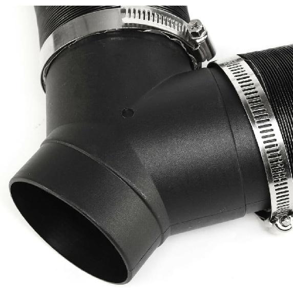 75Mm/3Inch Diesel Heater Exhaust Pipe Ducting Set,Car Parking Heater Air Vent Extender Accessories,Vent Outlet Y Branch Connector And Hose Clips For