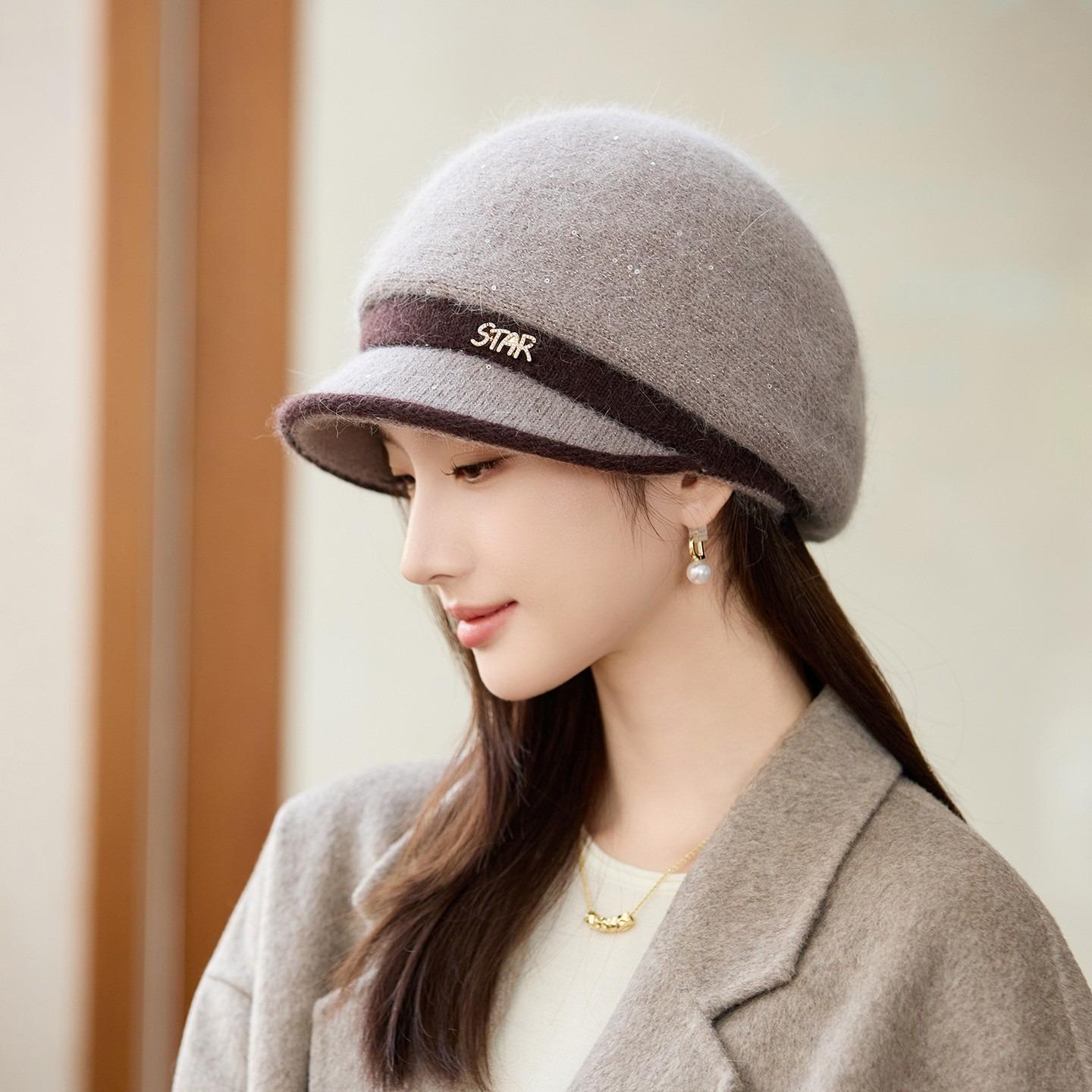 

Новая шляпа Женская осенне-зимняя модная шляпа-ведро Темпераментная повседневная теплая шляпа One Size хаки