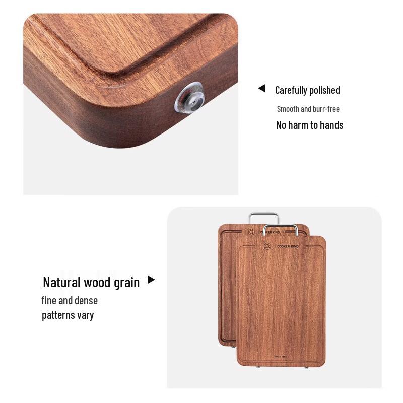COOKER KING Elegant Kitchen Wenge Wood Cutting Board, Small