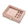 Jewelry Organizer Box With Velvet Material For Ring And Earring Storage