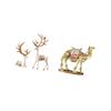 European Reindeer And Camel Collectable Sculpture Set Unique Animal Lover Resin Statues for Home