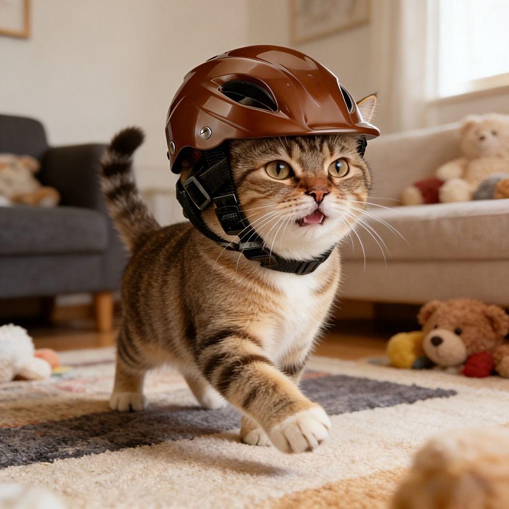 Adjustable Dog Helmet Comfortable Fit Cat Locomotive Helmet Fashion Dog Riding Helmet Traveling