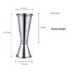 15-60ml Dual Shot Cocktail Bar Stainless Steel Mixing Set Family Bar Party Accessories Club Double-head Alcohol Measuring Cup