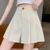 Women's High-Waist Black Casual Summer Shorts, Petite A-Line Wide-Leg Design, 2024 Collection.