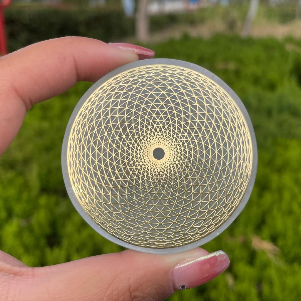6cm Natural Crystal Selenite Slice Slab White Gypsum, Natural Selenite Stone Crystal Disc, Selenite Charging Plate decoration
