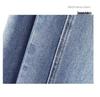 Women's Washed Blue Wide-Leg Jeans - 2025 Spring/Autumn Trendy Scimitar-Cut Loose Slimming Banana Pants