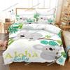 Cartoon Koala Duvet Cover King Queen Lovely Animal Bedding Set for Kids Teens Adults Wildlife Quilt Cover with Pillowcase
