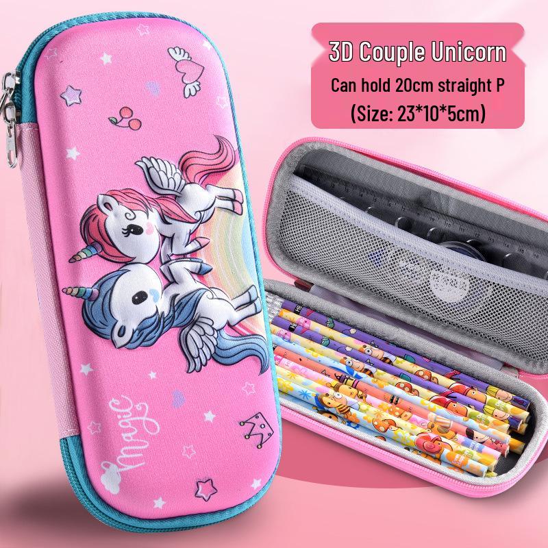 3D Large Capacity EVA Pencil Case for Kids - Multifunctional Storage Bag for Boys and Girls