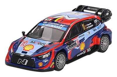 MINI GT Hyundai I20 N Rally1 Monte Carlo Rally 3rd Place Winner Finished Model 1/64 #11 (Left-Hand Drive)
