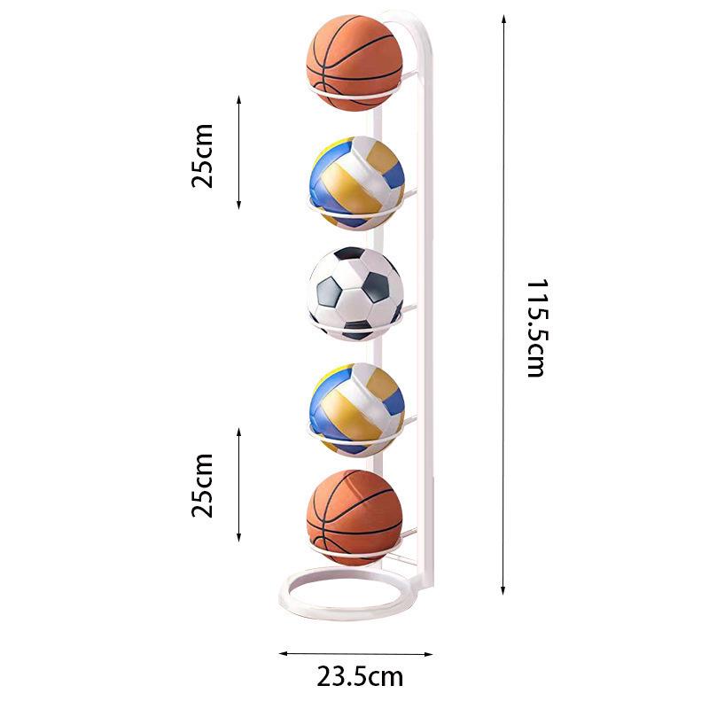 Multi-Function Ball Rack: Basketball, Football & Volleyball Storage for Kids' Rooms