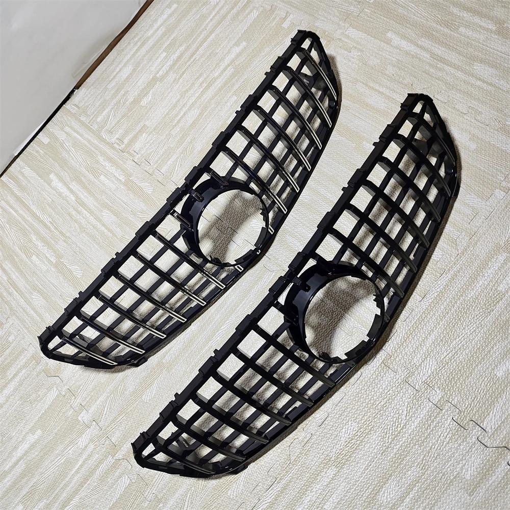 GT Style Front Grille Bumper Grill For Mercedes Benz W176 A160 A180 A200 A220 A250 A45 AMG Facelift 2016-2018 Gloss Black Tuning