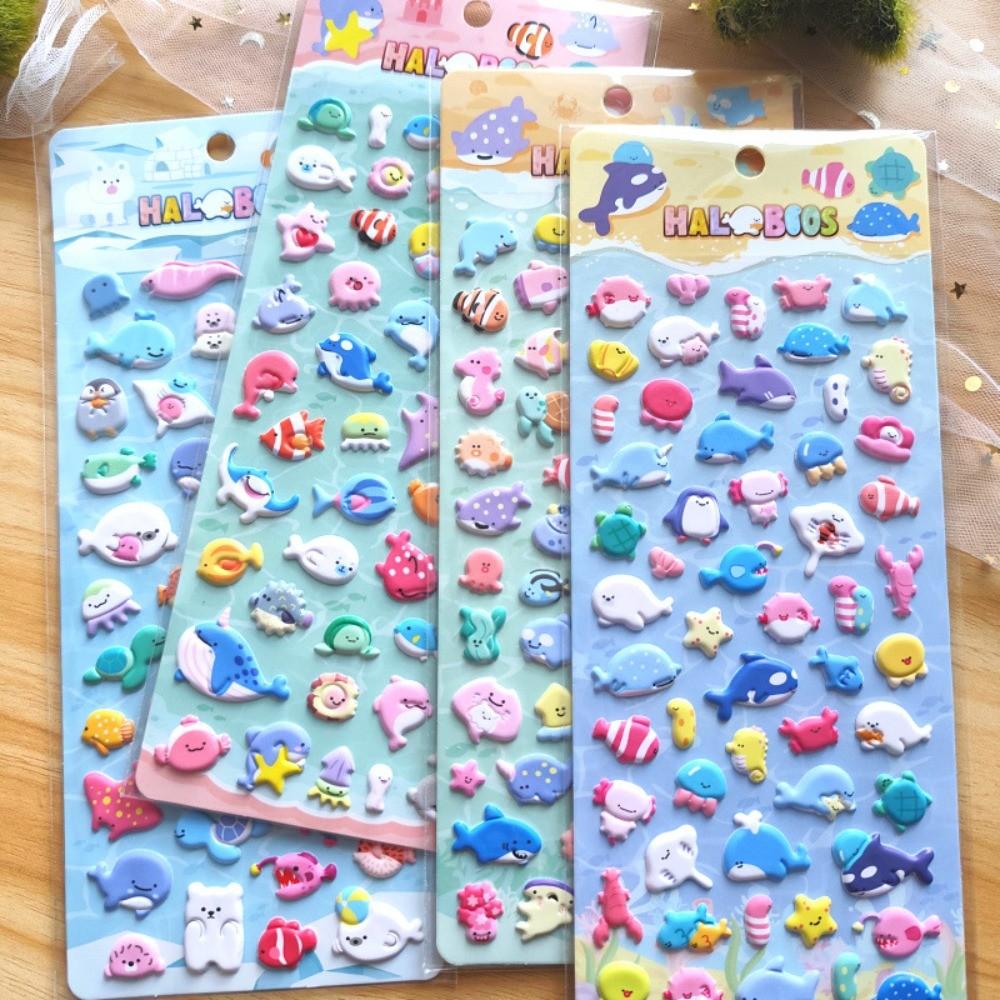 

Наклейки 3D Стерео Бульбашки, 4 шт., Мультяшні Тварини, для Дитячого Садка, Нагороди, DIY Декор, Магазин BulingBulingStickers