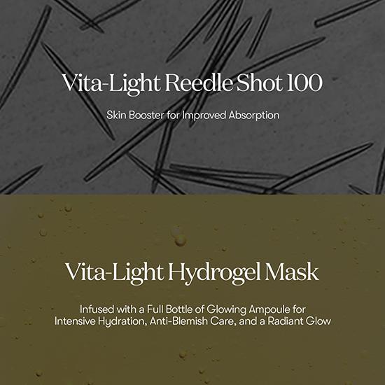 VT COSMETICS Vita-Light Reedle Shot 100 2-Stufen-Hydrogelmaske 4EA