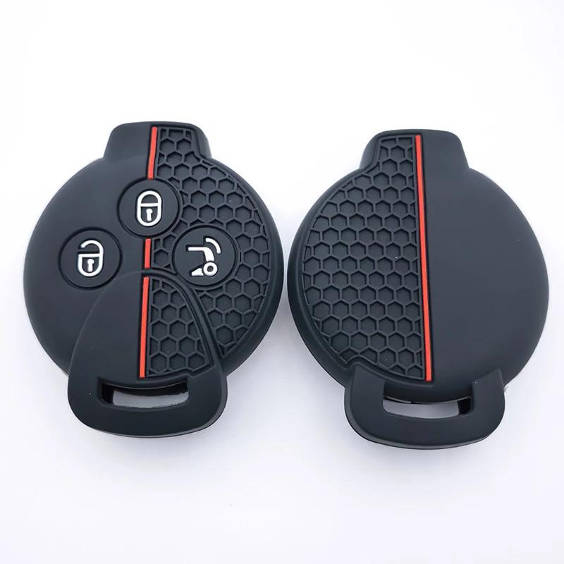 3 Tasten Auto Silikon Fernbedienung Schlüsselhülle Fob Schale Für Smart Fortwo City Coupe Cabrio Crossblade Roadster K Forfour 2007 -