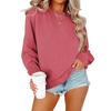 Tuta Comoda Casual alla Moda da Donna con Felpa a Manica Lunga e Girocollo