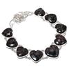 Natural Copper Garnet Necklace 18" Adjustable Chain Heart Gemstone Jewelry Gifts