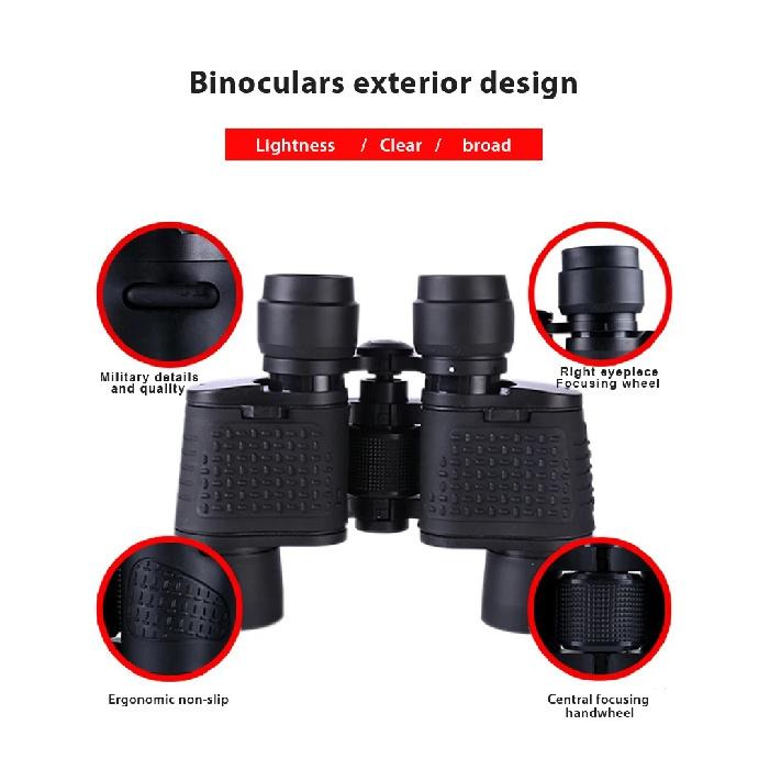 Binoculars 80X80 Long Range 15000m HD High Power Telescope Optical Glass Lens Low Light Waterproof For Hunting Sports Scope