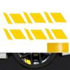 6Pcs Reflective Car Wheel Rim Vinyl Stickers Hash Mark Stripe Racing Wheel Hub Decals for Size 18" - 21" decorative sticker