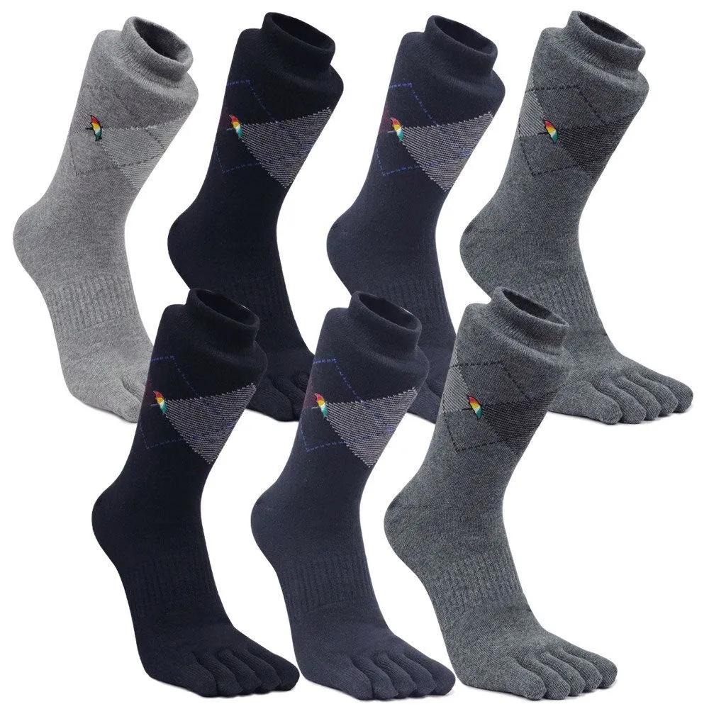 Arnold Palmer 7 Pairs Anti-Twist Men's Toe Socks Argyle Long BA006