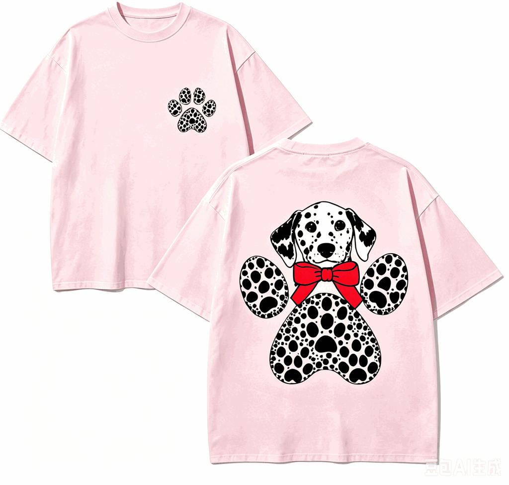 Spotted Dog Gift T-shirt Men Women Harajuku Oversized Unisex Short Sleeve Streetwear High Quality Couples Hot Product Comfortable