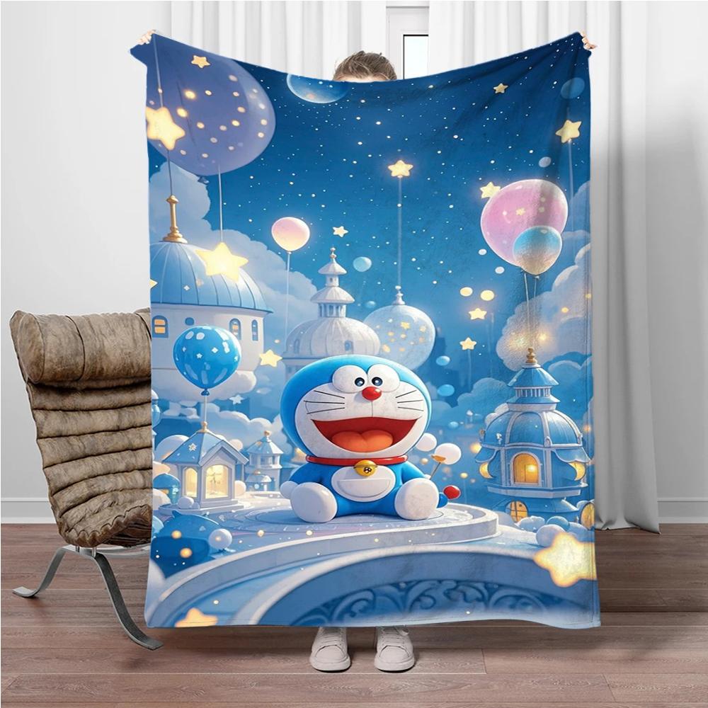 Doraemon Japonský Anime Deku Dívky Kluci Plyšový Dekorační Deku na Pohovku Novinka Teplý Deku na Všechna Roční Období Děti Student Děti Dárek