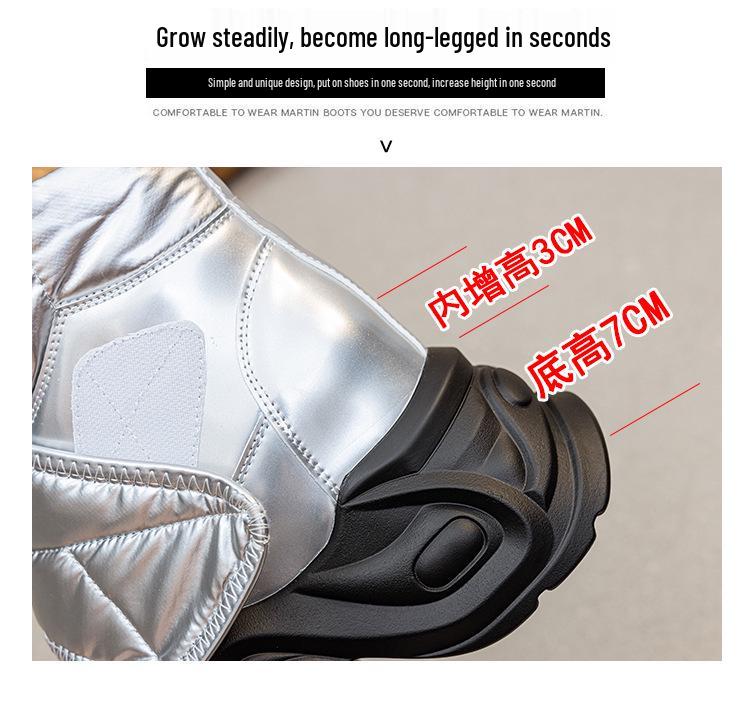 Women's 2025 Winter Ankle Boots: Warm Fleece-Lined Platform with 10CM Height Boost