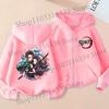 Demon Slayer Children'S Cardigan Coat Zipper Tops Boy Girls  Hoodie Autumn Sweatshirt Anime Cosplay Fashion Clothing