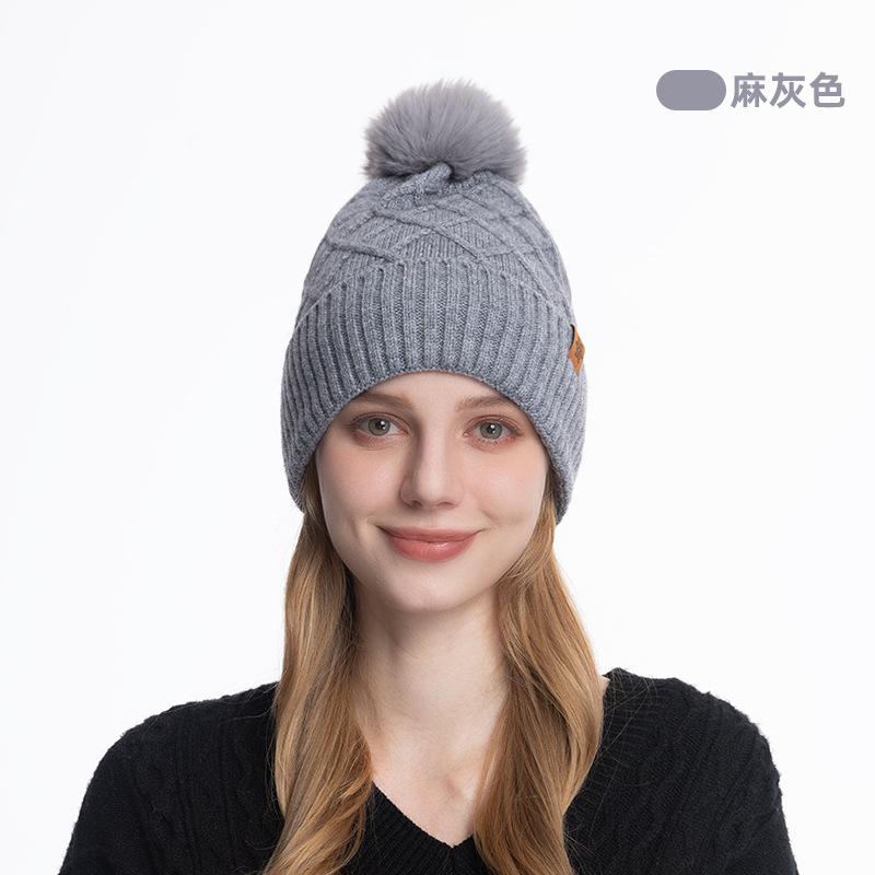 Winter Men's Knitted Hat, Fleece Cold-proof Wool Warm Fashion Pullover Hat European and American Winter, Knitted Hat