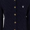 Suéter de punto trenzado liso con logo de poni pequeño bordado Polo Ralph Lauren Suéter para mujer WMPOSWENDW20090-400