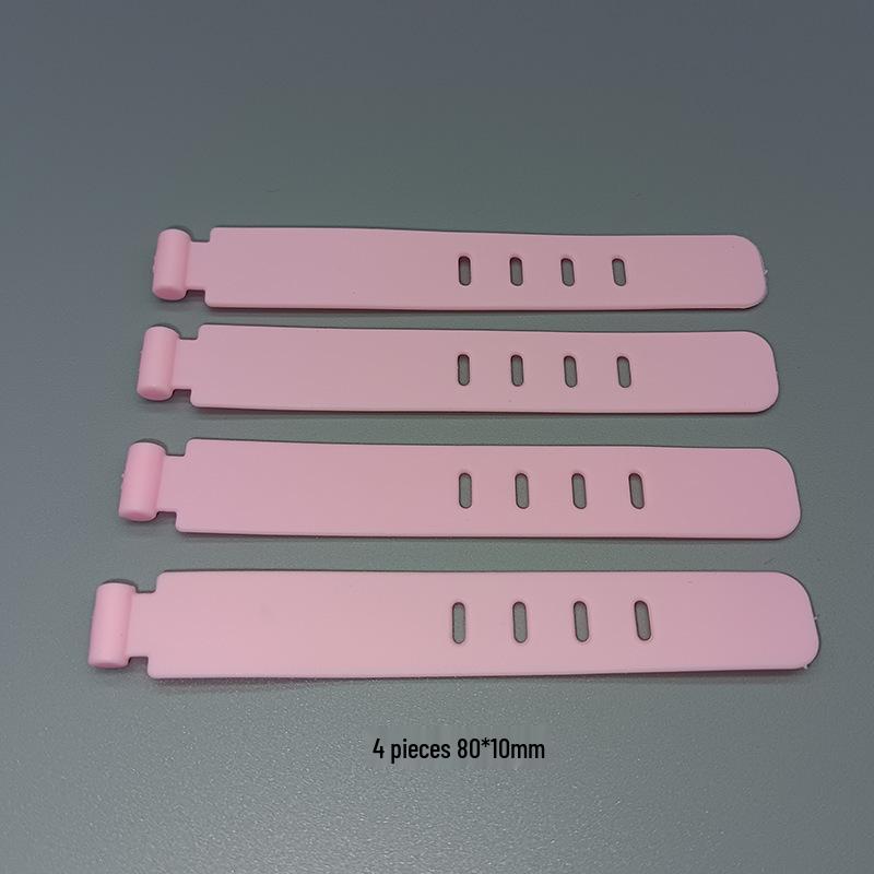 Multicolor TPR Silicone Zip Ties: Elastic Self-Locking, Reusable Cable Organizers & Keychain Pendants.
