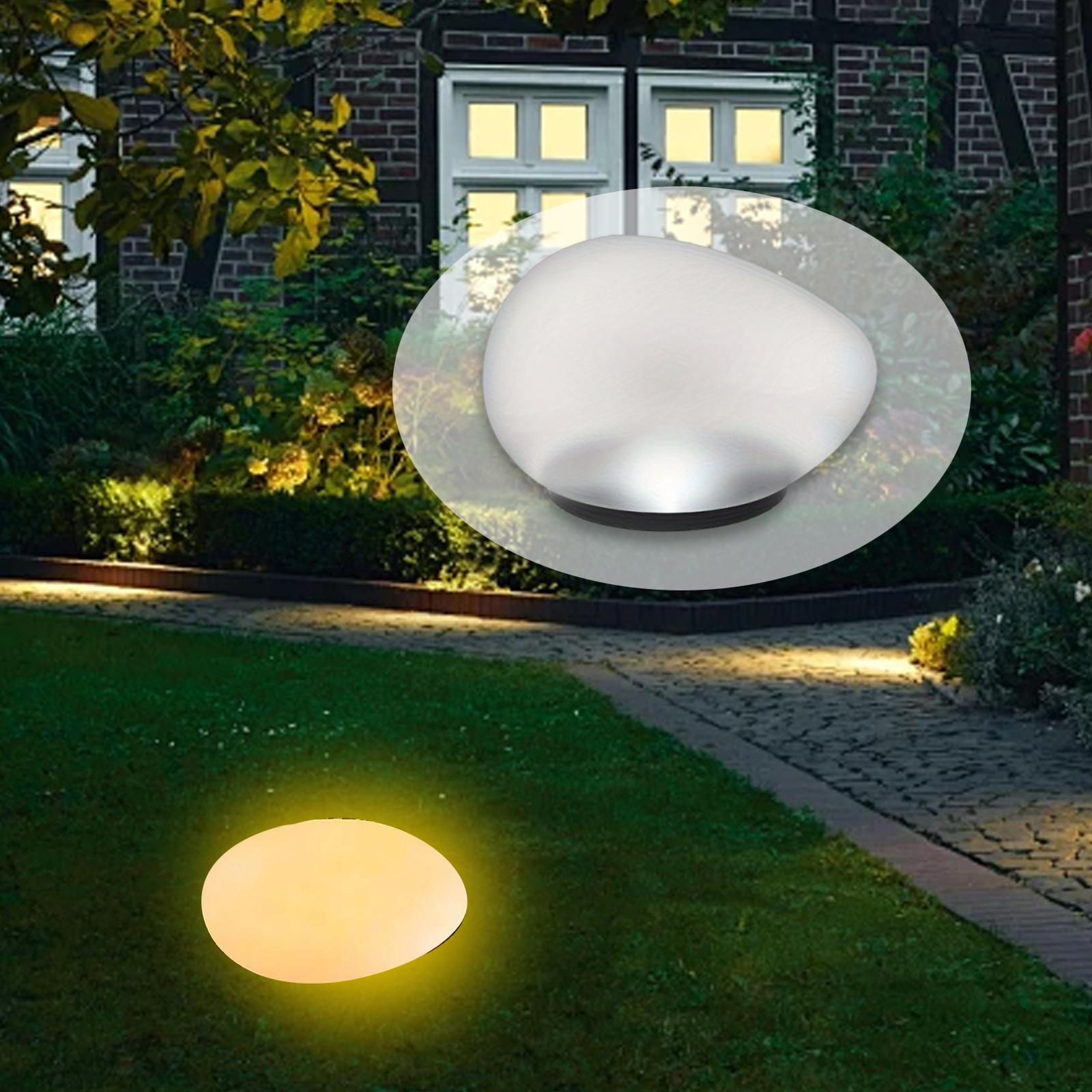 

Ландшафтный светильник в форме гальки, садовый светильник на солнечной батарее, креативный, декоративный, для улицы, для дорожки Warm light