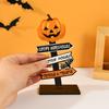 Halloween Pumpkin Ghost Wooden Ornament, Tabletop Decor for Home Party, Kids Birthday Gift & Party Favors