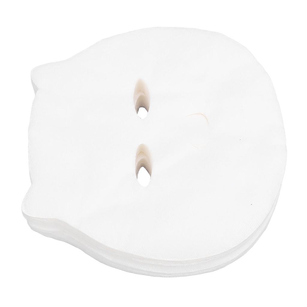 100 Stück Kinder Vorgeschnittene Gesichts-Papierblätter Einweg Feuchtkompresse Baumwolle Geistergesicht Gesichts-Papierblatt