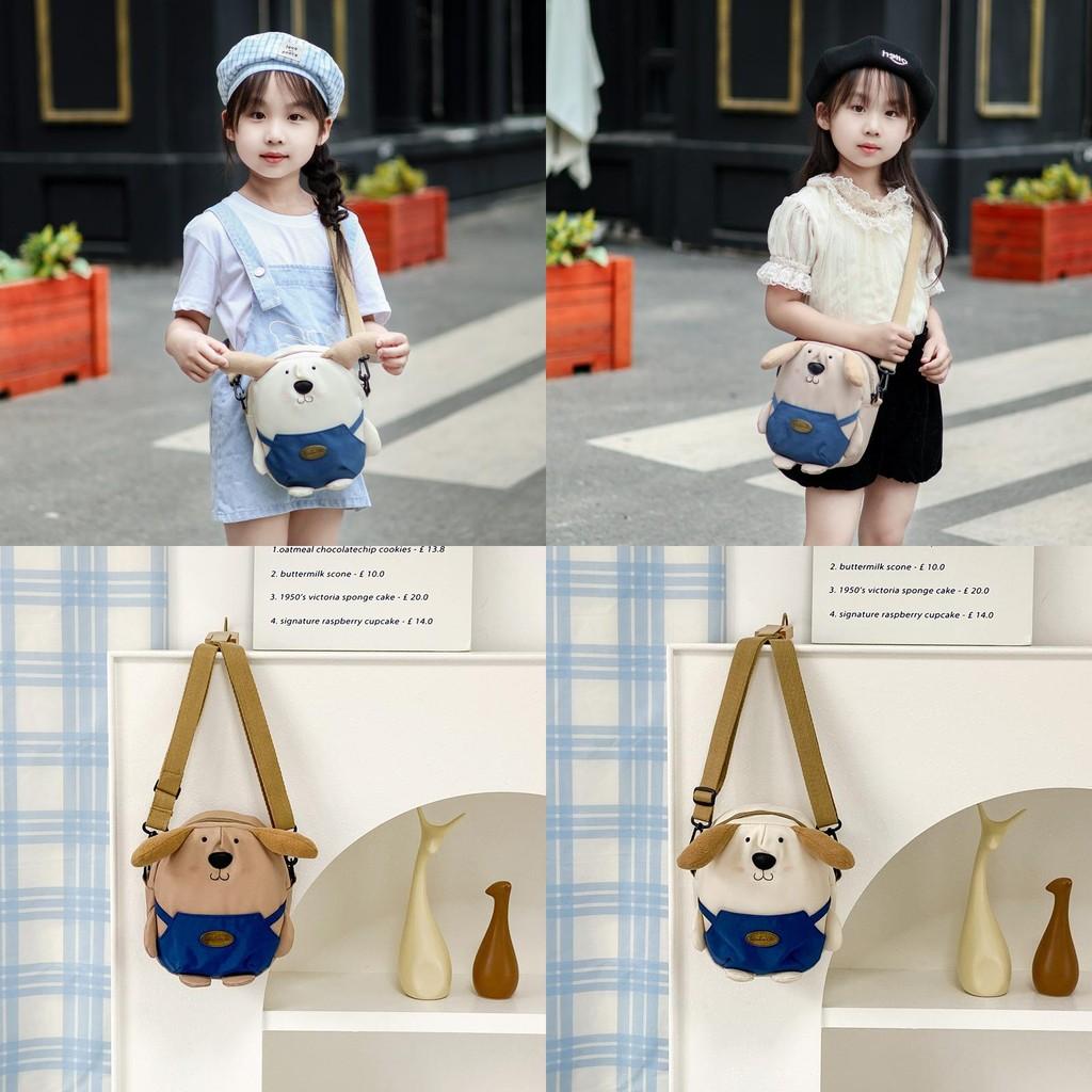 Girls Children Nylon Shoulder Dog Bag Breathable Fabric Trendy Design Cartoon