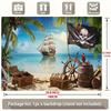 2D Jolly Roger Piraten Hintergrund - Tropische Strandparty Fotografie Banner