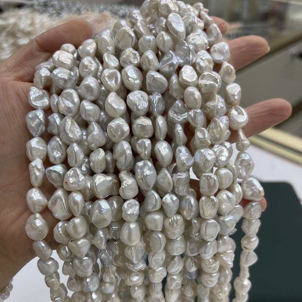 1 Strand Natural Freshwater Pearl White Baroque Beads 6‑7mm 36cm Loose Beads for Jewelry Making DIY Necklace Bracelet