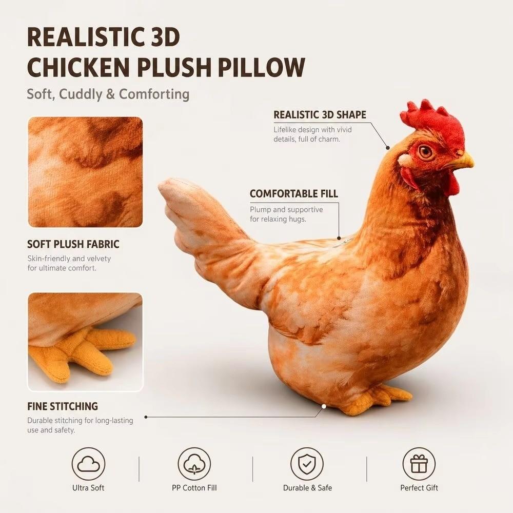 32 cm Game Stuffed Doll Cute Rooster Plush Toy Plush Doll Chicken Stuffed Toy Home Decor