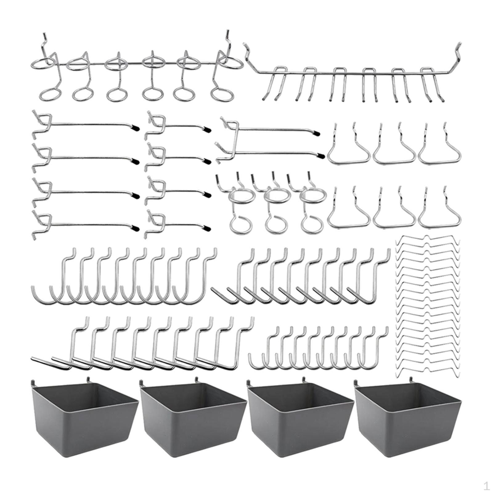 

Peg Board Hooks Pegboard Accessories W/ Bins Attachment Shed Basement