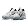 Nike Air VaporMax 2021 Flyknit GS Weiß Metallic-Silber Kinder-Sneakers Schwarz DB1550-100