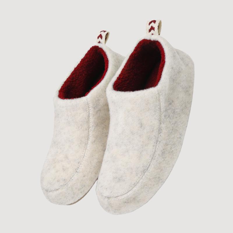 Мужские теплые нескользящие домашние хлопковые тапочки Kediyuan - Японский стиль для зимы M 38-39 белый 1740₽